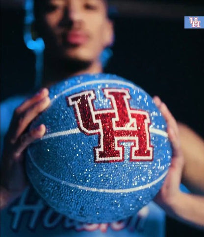 Houston Blue Bedazzled Basketball